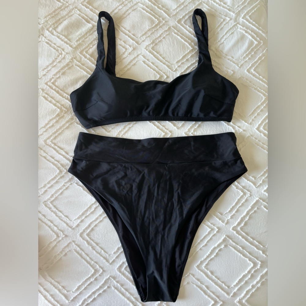 Black Aerie high waisted bikini